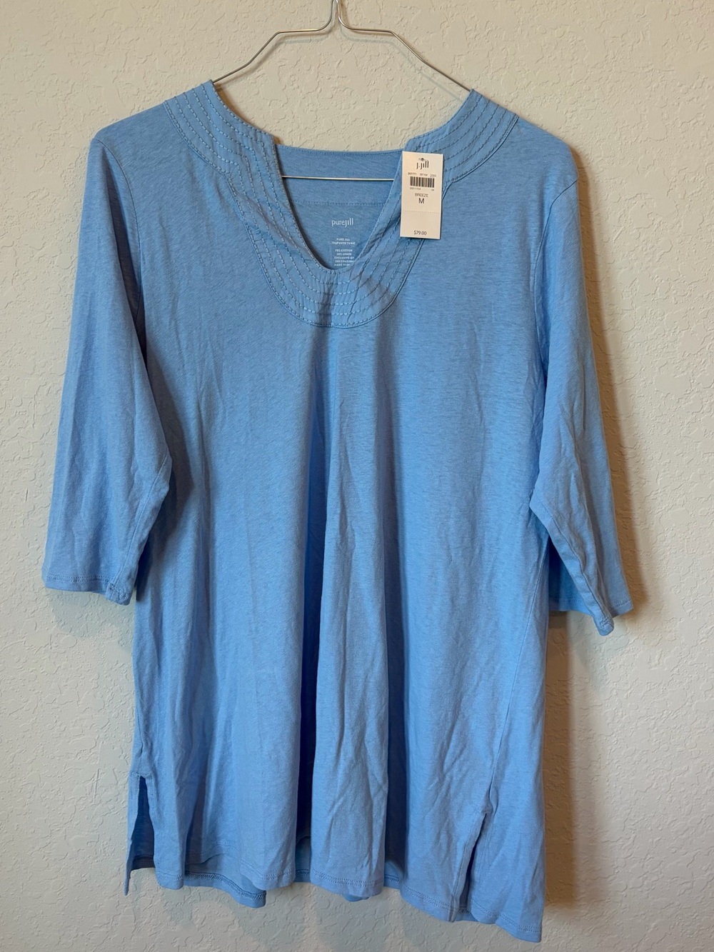 NEW J. Jill Pure Jill Trapunto Tunic size-medium